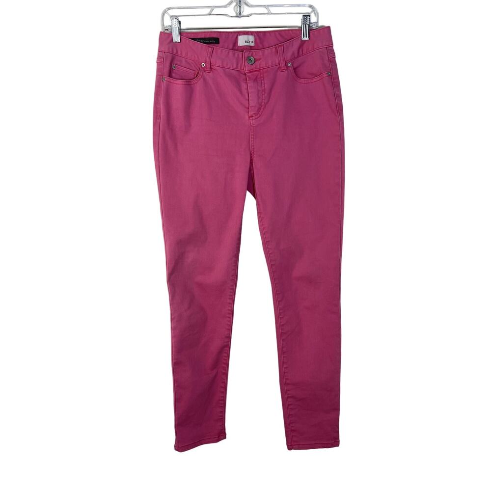 ecru Pink The Melrose Classic Skinny Cotton Blend Fitted Denim Jeans Size 29
